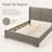 Aspen Solid Wood Platform Bed with Tall Headboard, Gray Wood (Queen)