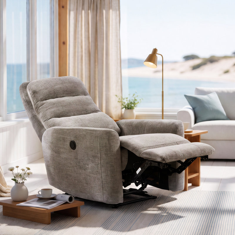 Fauteuil inclinable électrique de 32 po avec repose-tête réglable et tissu respirant 