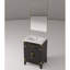 Meuble-lavabo en chêne noir l 24 po x P 18 po avec comptoir en acrylique et miroir - fermeture en douceur, généreuses options de rangement disponibles