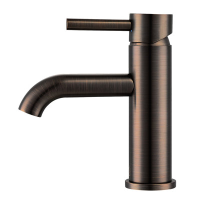 Ancona Valencia Single Handle Bathroom Sink Faucet in Oil Rubbed Bronze – Modern Solid Brass Vanity Faucet