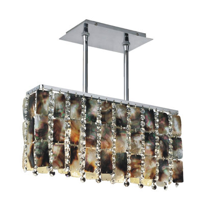 Luminaire suspendu linéaire pour îlot de cuisine 3 lumières Moonbeams