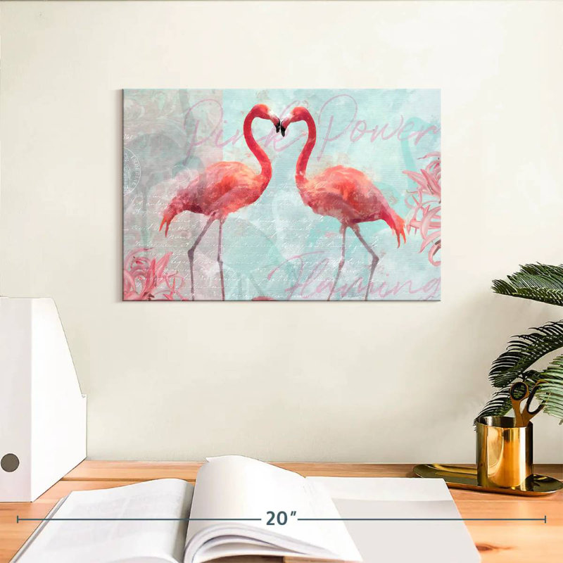 Flamingo Power, 8" H x 12" W