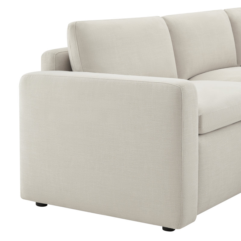 Lana 74" 2 - Piece Upholstered Modular Sofa, 34" H x 104.3 W  x 34.6" D, Effie Linen Performance Linen