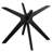 Traverse 50" Round Performance Artificial Marble Dining Table In Black White