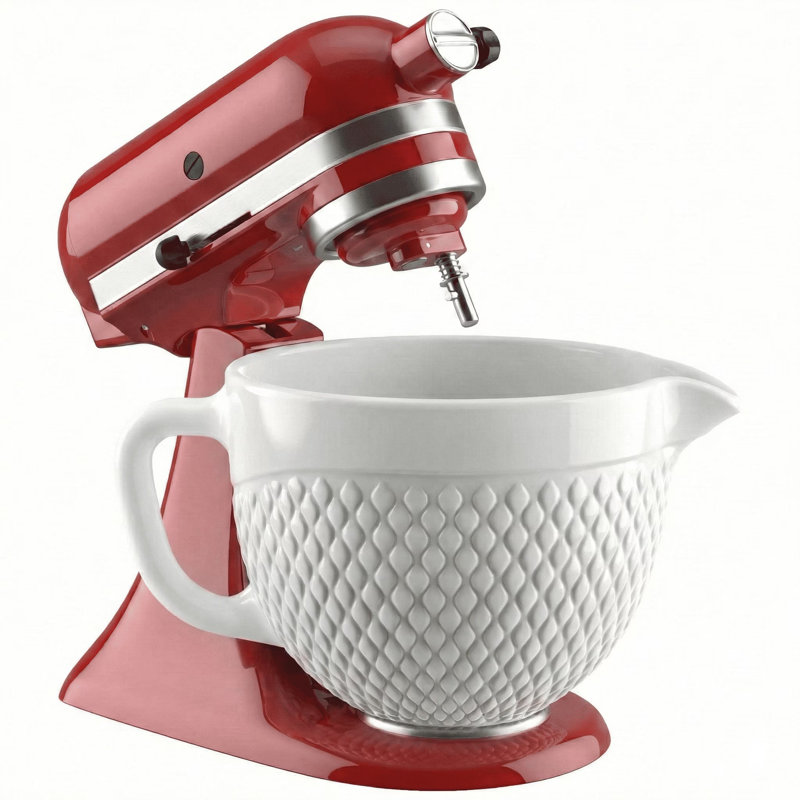 Bol en céramique de 5 pintes en forme d'ananas pour robots pâtissiers KitchenAid à tête inclinable, par GVODE