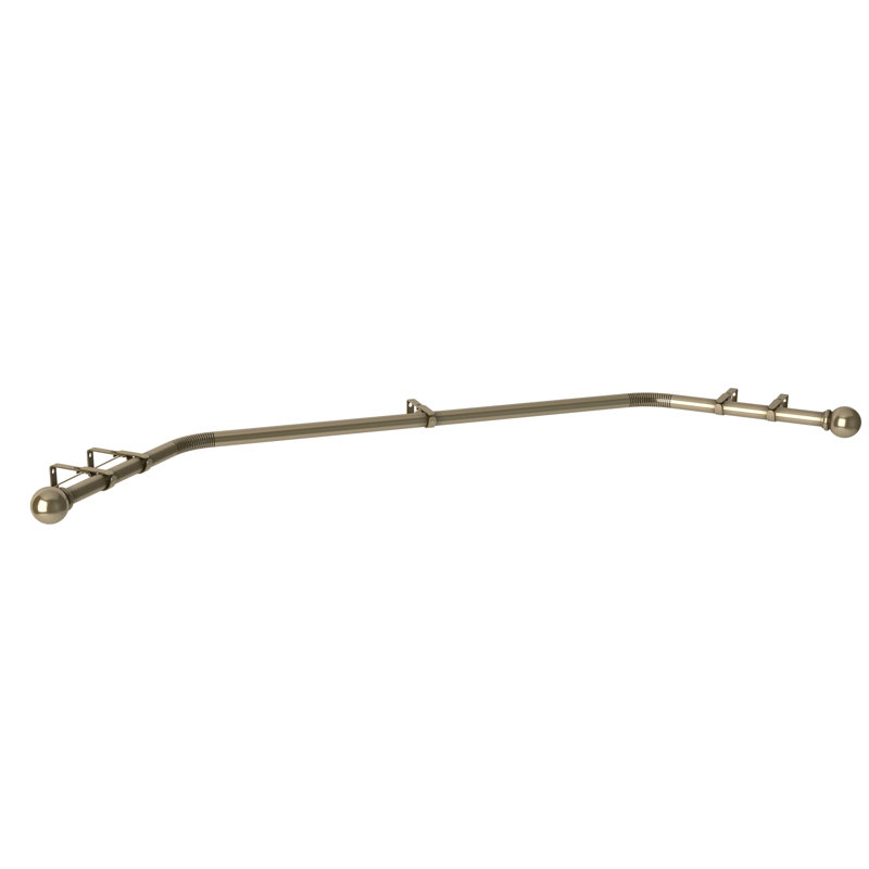 28mm 400cm Ball Eyelet 3-Sided Bay Pole Retail SS, Chrome
