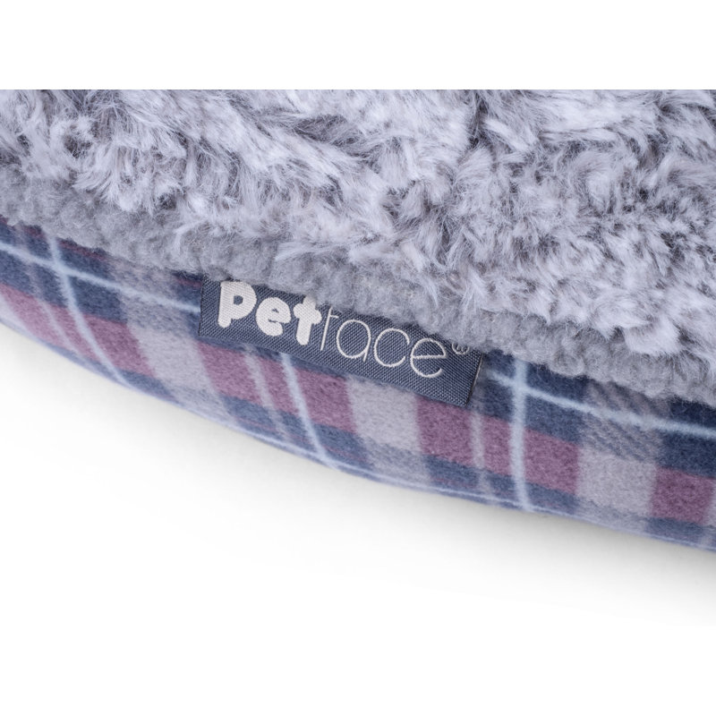 Striped Orthopedic Fleece Pet Bed, Extra Large (95cm W x 95cm D x 15cm H)
