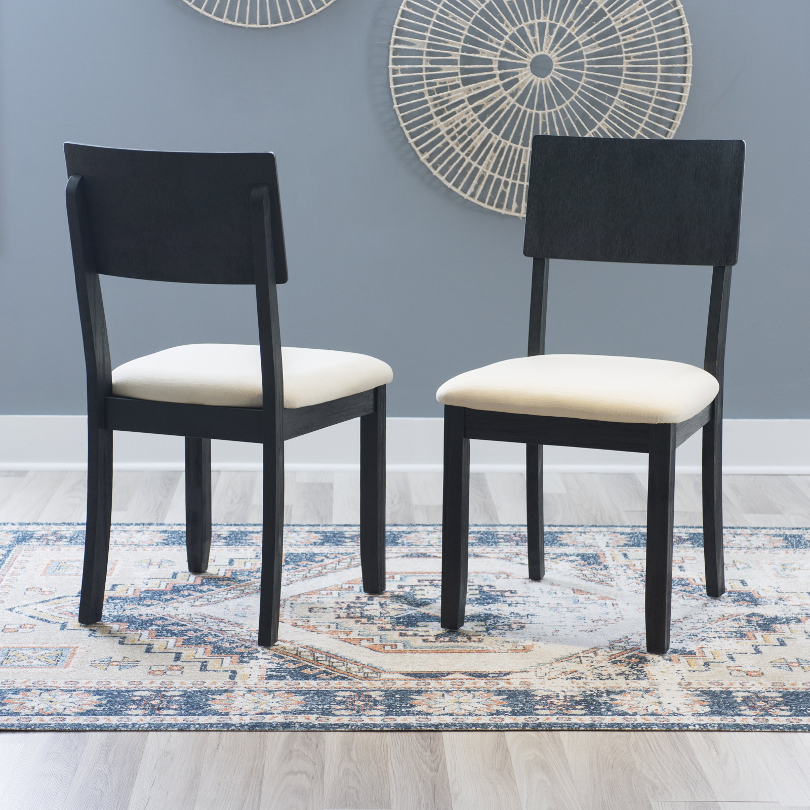 Entwistle Cotton Acacia Dining Chair, Dark Charcoal