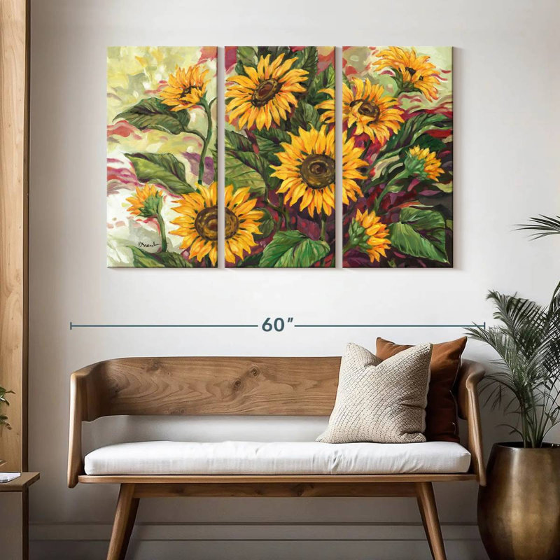 Harnek tournesols flamboyants, H 32 po x l 50 po