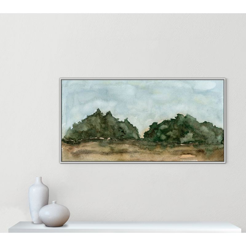 «Ohanko Landscape I Print» par Corinne Rose Designs, H 31,5 po x l 61,5 po, Blanc