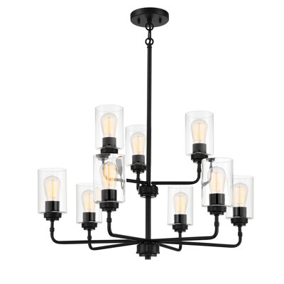 Lustre traditionnel 9 lumières à abat-jour Lariesha