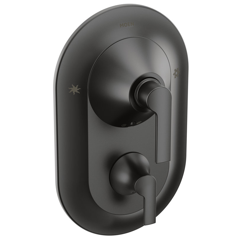 Doux Posi-Temp with Built-in 3-Function Transfer Valve Trim Kit, Matte Black