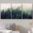 Landscape with Trees in Mist - 3 Piece Canvas Photograph Print Set-91964839-91964836