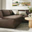 Canapé modulaire sans accoudoirs en forme de U en espresso 6 pièces Bange-318182496