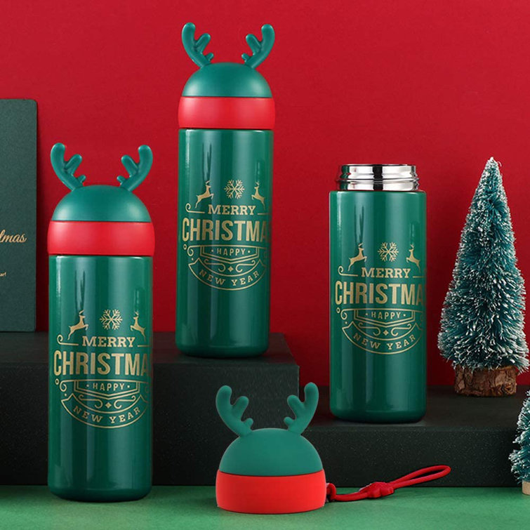 Christmas Reindeer Stainless Steel Water Bottle