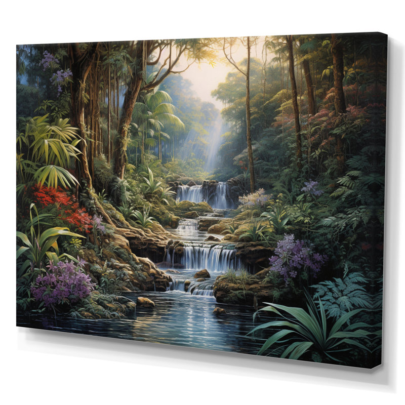 Asian Art Natures Rhyth II - reproduction d'art, H 16 po x l 32 po x P 1 po, Toile tendue