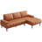 Jannet Faux Leather L-Shaped Sectional Right Hand Facing-1615682600