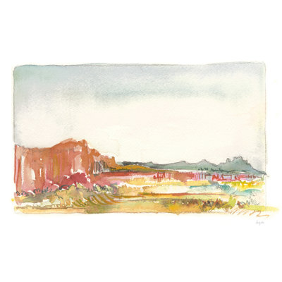 " Looking Out Neutral " Painting Print