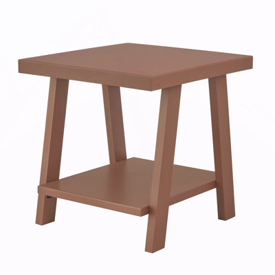 Contemporary Wood Shelf End Table