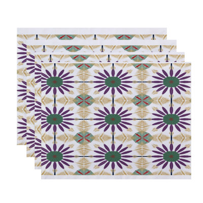 Friedman Polyester Geometric Rectangle Placemat