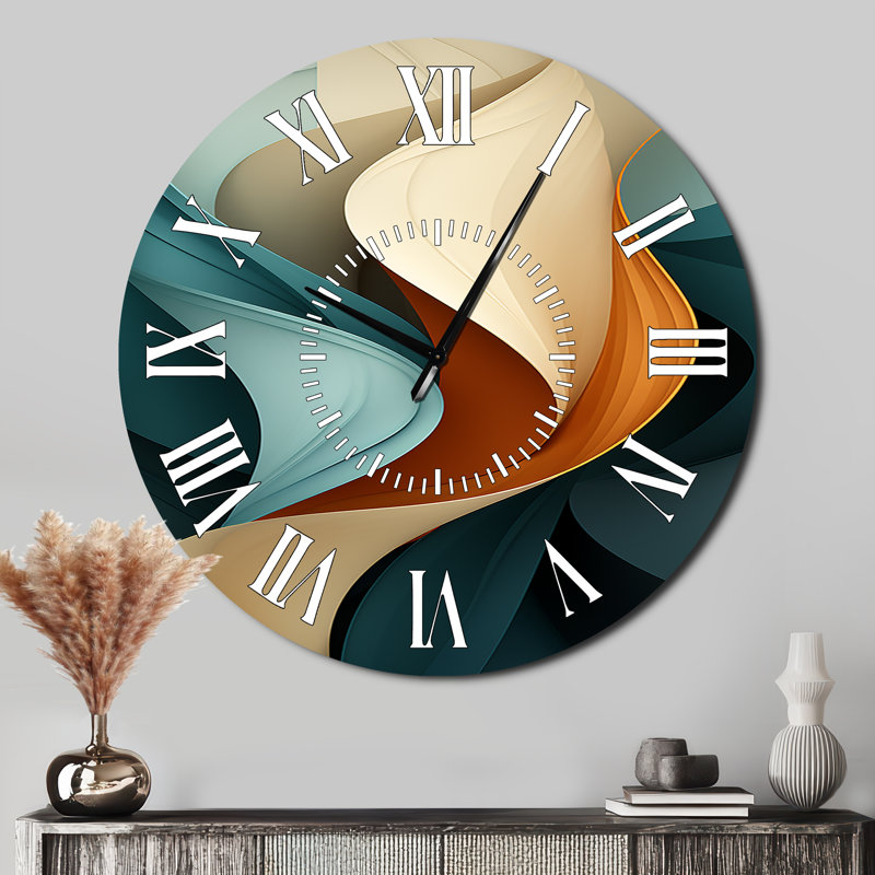 Horloge murale Teal, Surdimensionné
