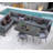 Flex 60.7" Wide Outdoor Patio Sectional with Cushions-55841262-55841260