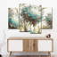 Hydrangea Field Neutral - ensemble de 4 reproductions sur toiles tendues-2016420068