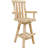 Bruce Square Slat Back Rustic Log Cabin Style Bar Stool, Unfinished-126402261-126402282