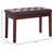Duet- Keyboard Bench With Faux Leather Cushion And Robust Wooden Frame In Brown Piano Upholstery Base For Duets