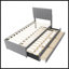 Lit plateforme simple tapissier avec lit gigogne et 3 tiroirs-799899715