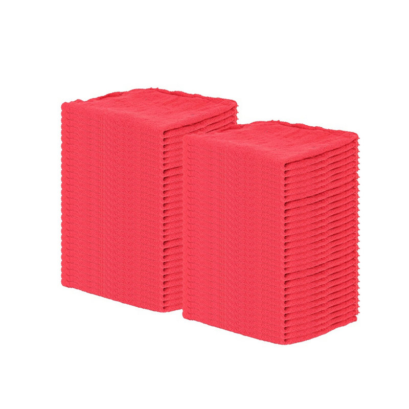 Messy Mechanic Shop Towels Cleaning Cloths, Red, 50