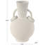 Ceramic Textured Decorative Vase with Ring Handles-1491617800