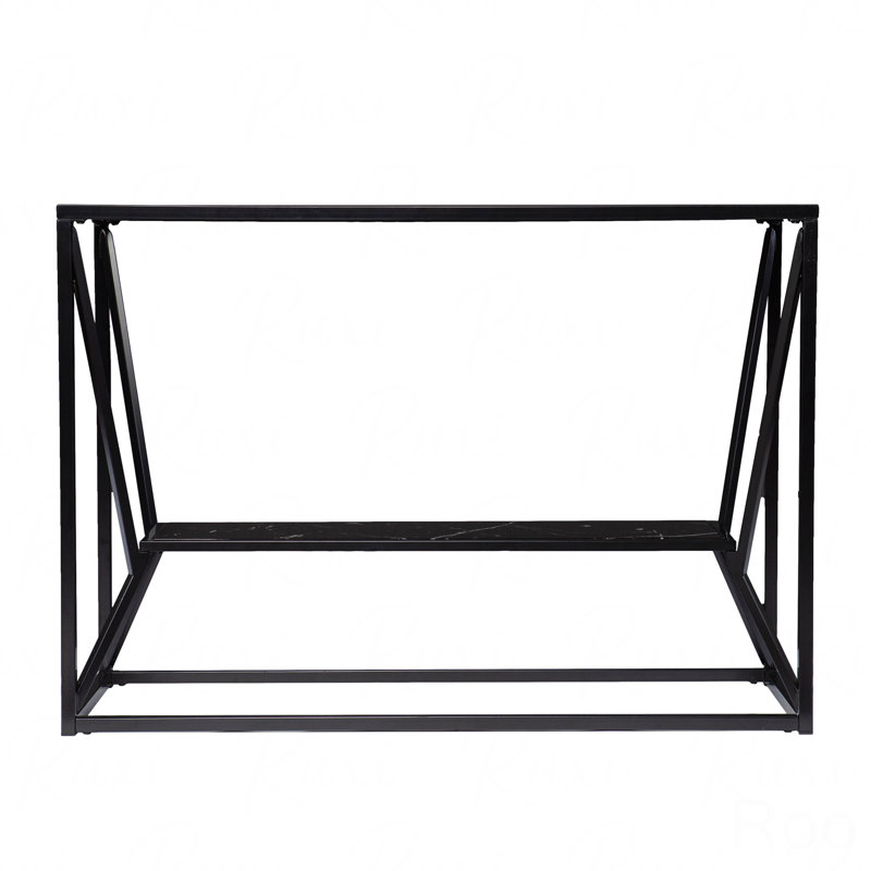 Long Glass-Top Console Table