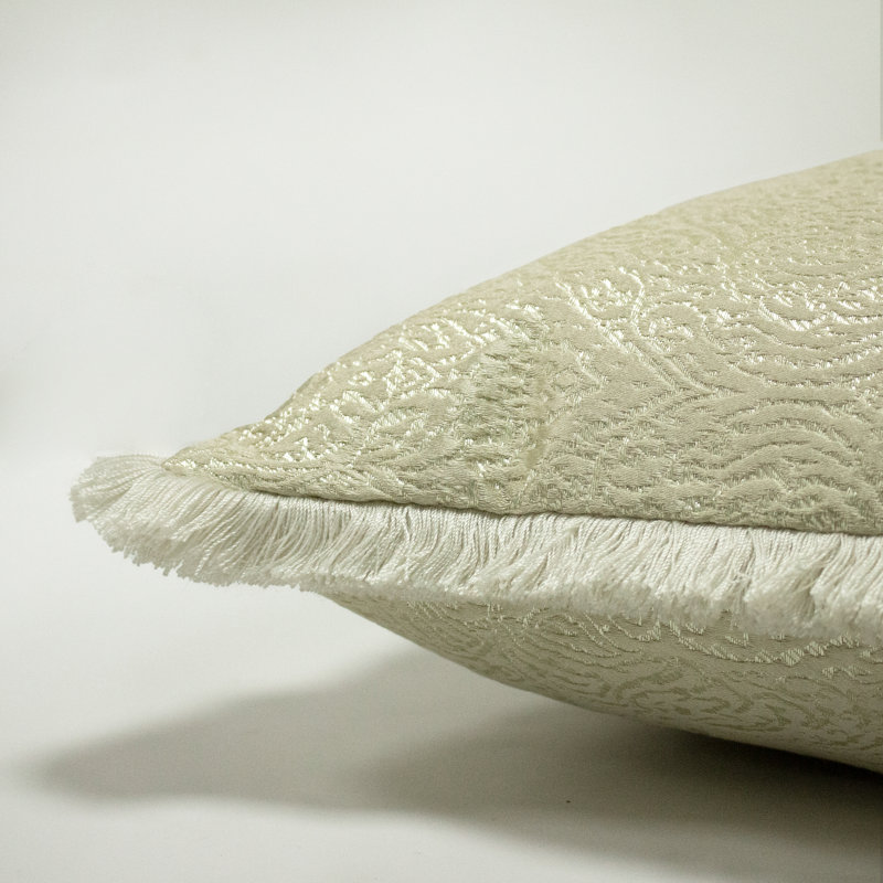Kirkpatrick Paisley Square Throw Cushion, Ivory