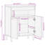 Solid Wood Rectangle Accent Cabinet