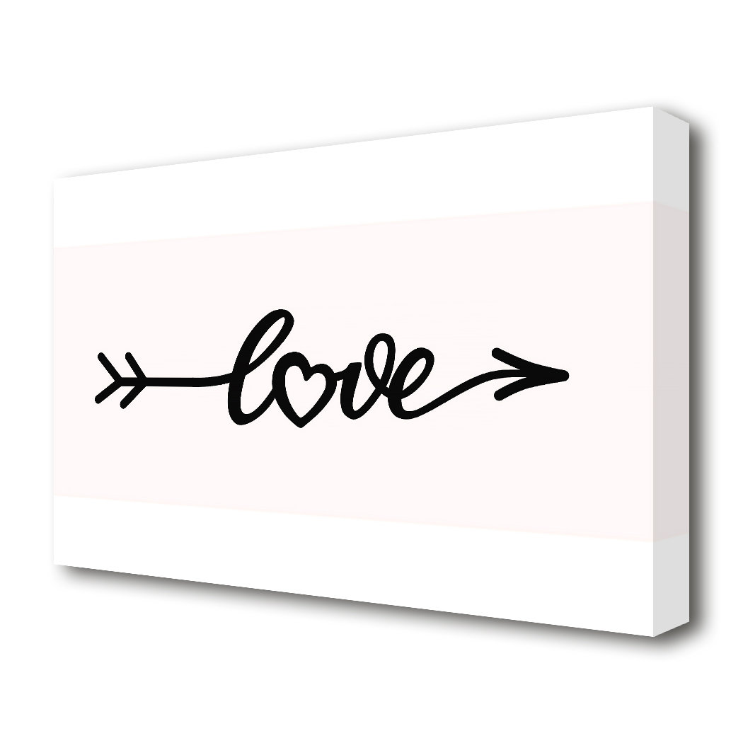East Urban Home Love 1 - Wrapped Canvas Typography Print" | Wayfair.co.uk