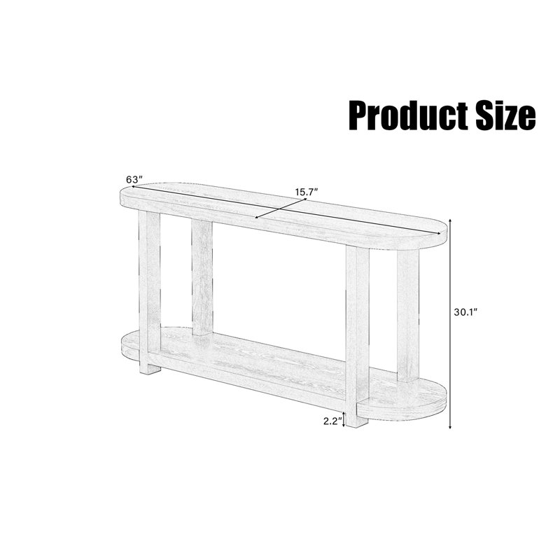 Ash Veneer Entryway Table, Black