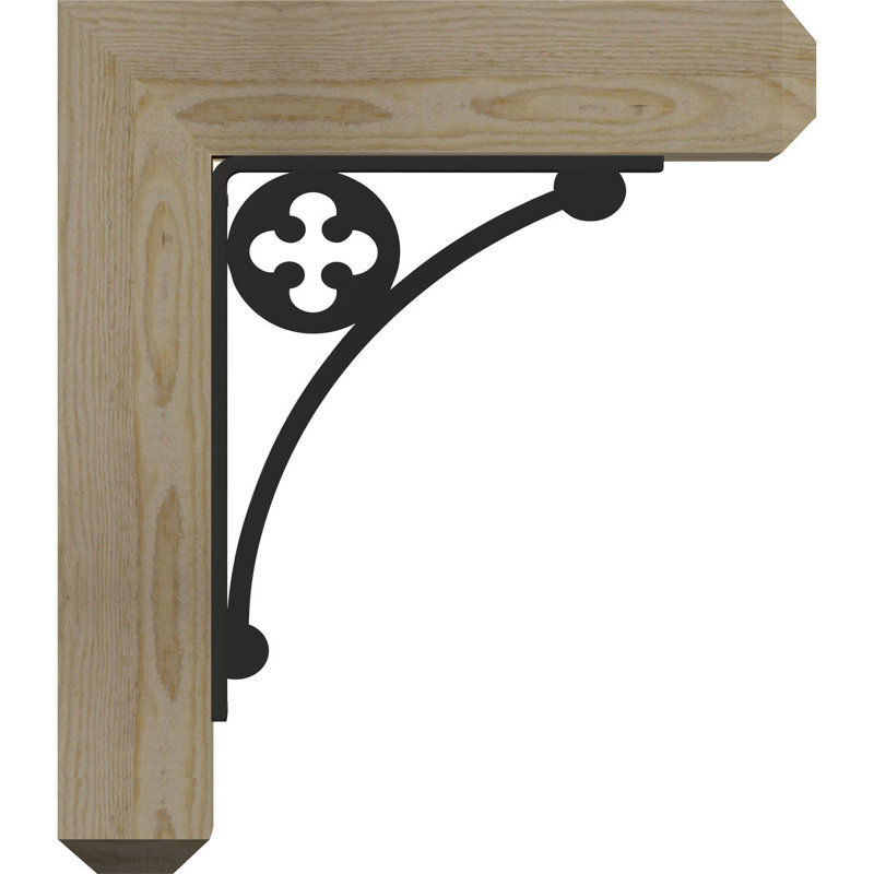 Support de fixation simple 8 po Crawley, H 23 po x P 20 po, Sapin de Douglas l 3 1/2 po x T 4 po (lisse)
