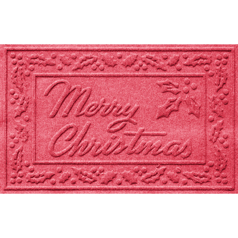 Beaupre Christmas Outdoor Doormat, Solid Red