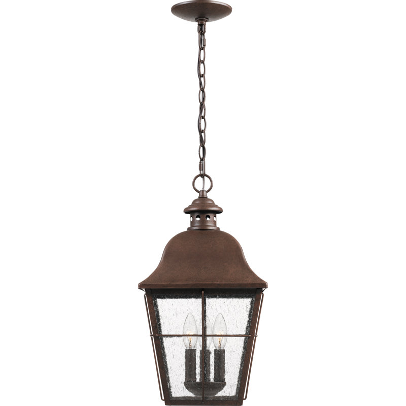 Lanterne suspendue d'extérieur à 3 lumières H 19 po Kratos, Bronze cuivré
