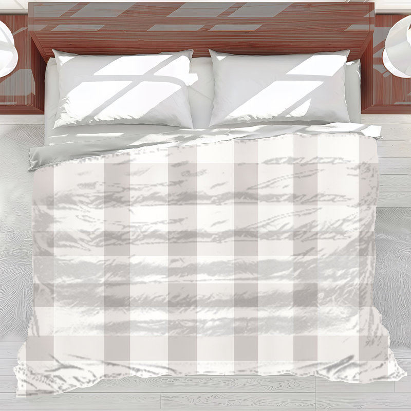 Checkered Comforter, Twin Extra Long Comforter