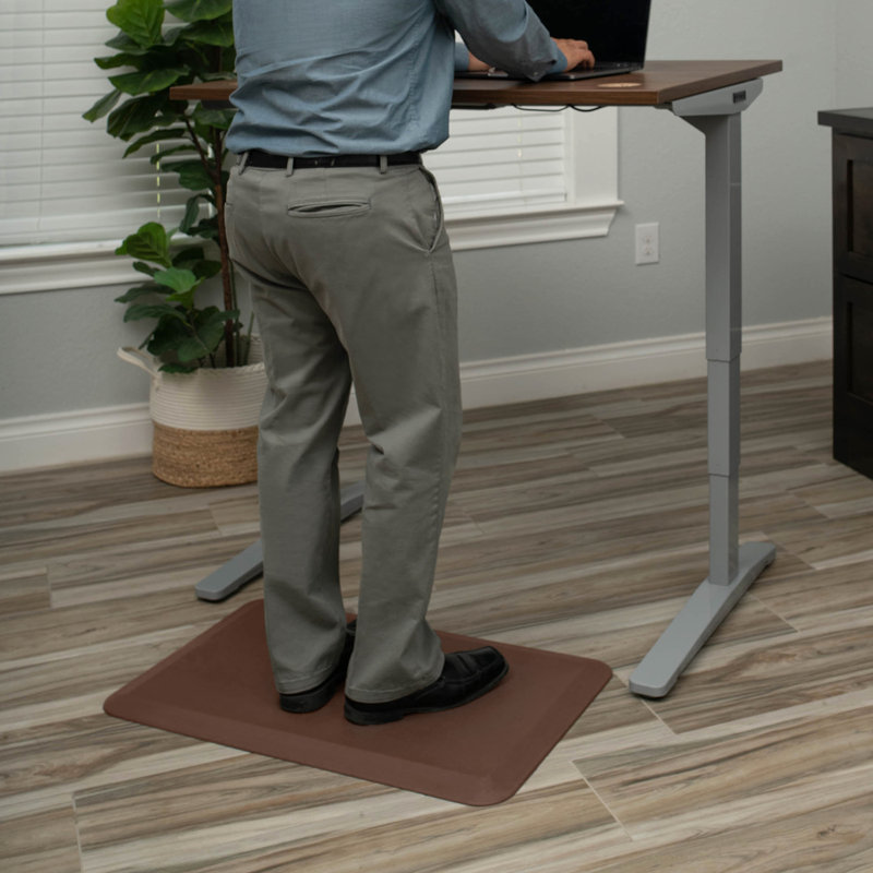 Tapis anti-fatigue de qualité professionnelle, 1 pi 8 po x 6 pi, Minuit