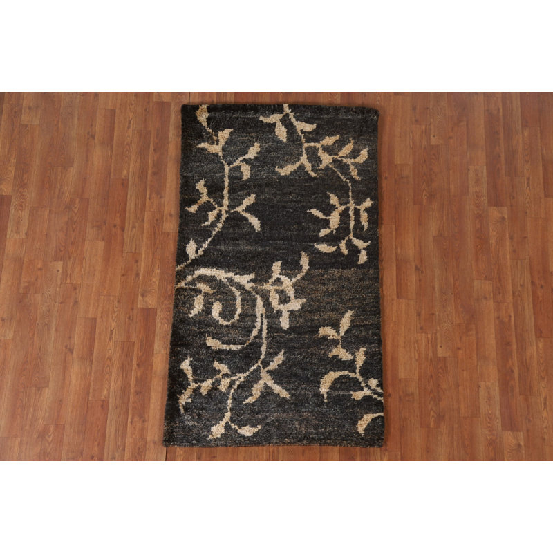 Tapis abstrait noir 3 x 5