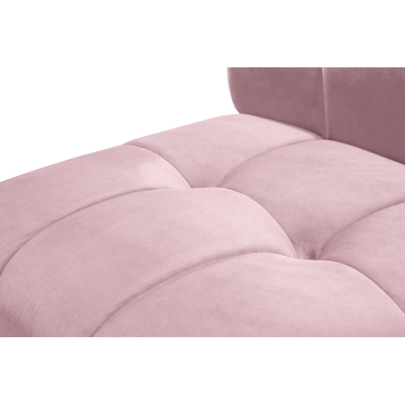 Jedson Velvet Sectional Symmetrical, Pink Velvet
