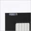 Armoire murale 3 portes en bois avec rangement ouvert et caché, porte en verre, barre à serviettes, noir-634429742