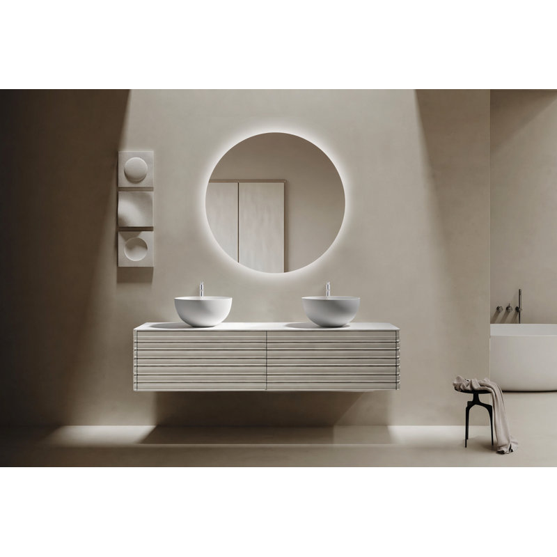 Infinity 63'' W Wall Mounted Double Bathroom Vanity Base
