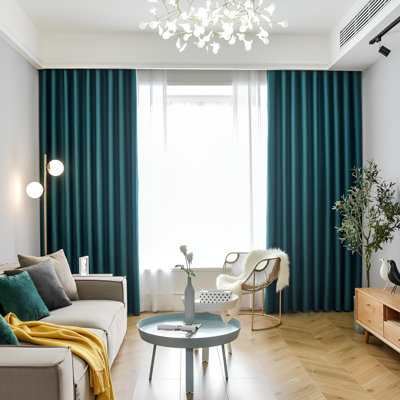 Neng Cotton Blend Room Darkening Curtain Single Panel