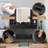 Greyden Vanity Set with LED Mirror & Stool-1464414249
