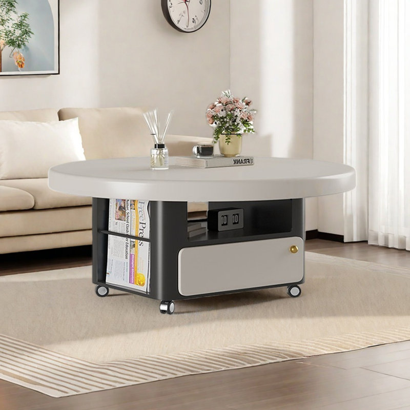 Table basse moderne et mobile, H 17,71 po x L 35,43 po x l 35,43 po