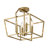 4-light Golden Flush Mount